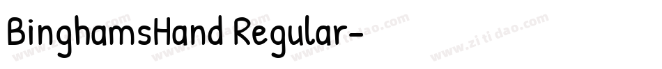 BinghamsHand Regular字体转换